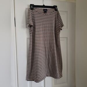 Medium stripped motherhood Brown dress maternity